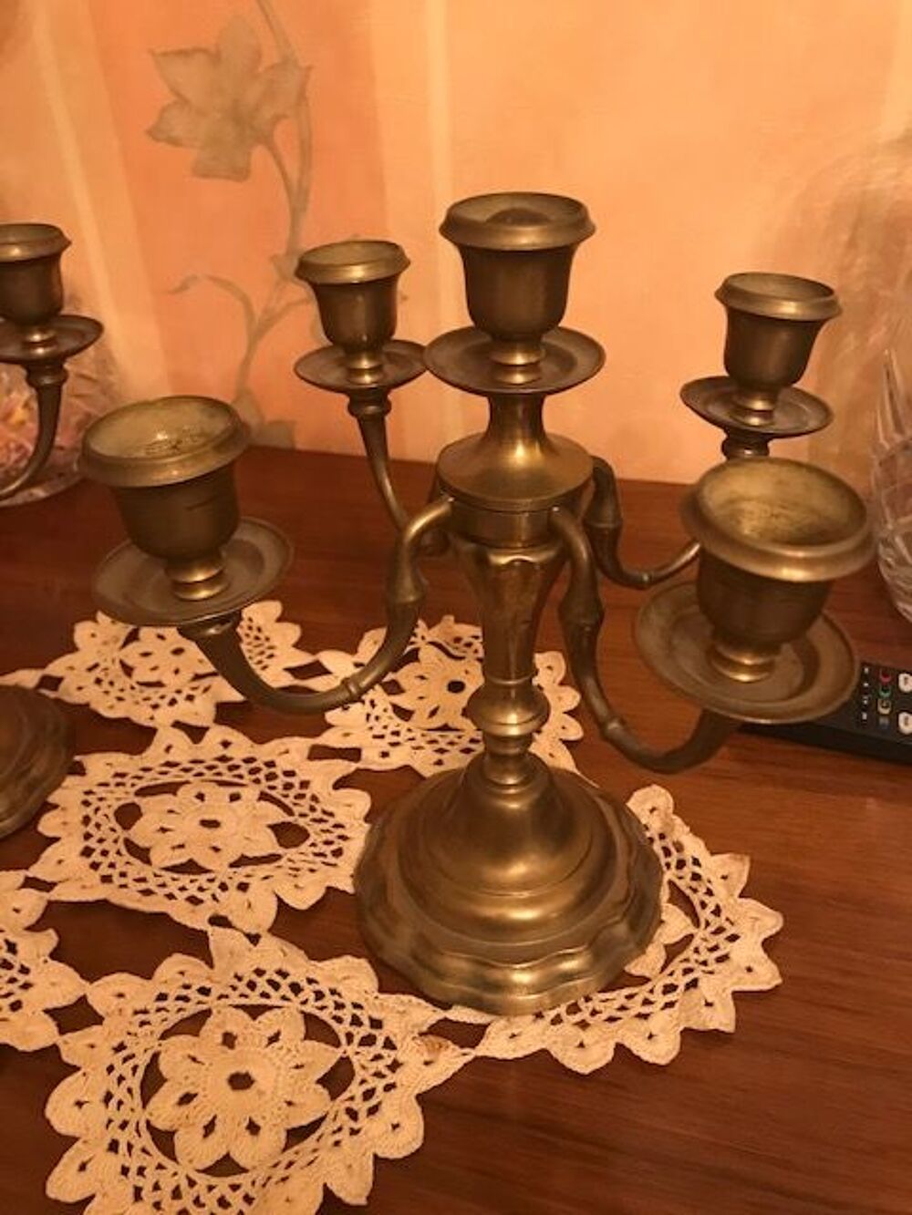 2 chandeliers authentiques 5 branches Bronze D�coration