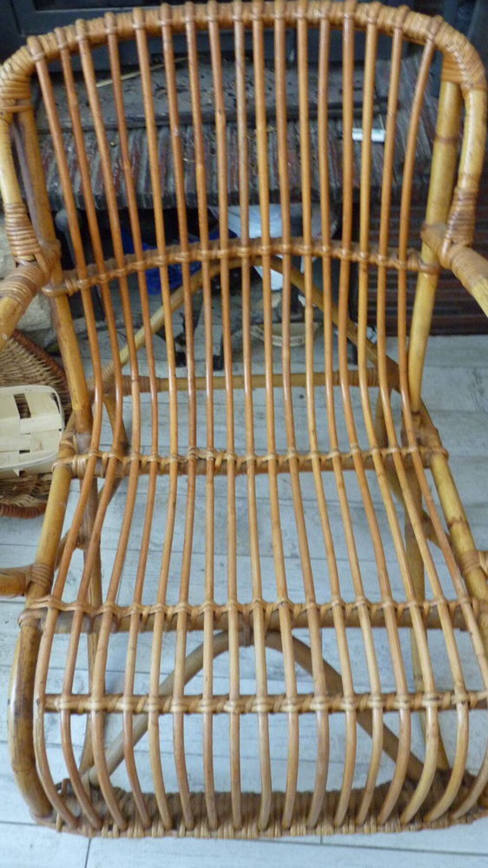 Fauteuil en rotin vinage Jardin