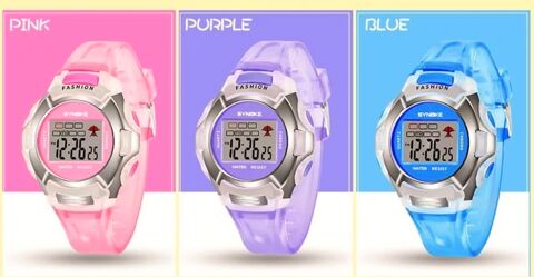 NEUF.  Montre enfant.  Alarme, date, Led.  Fille ou garçon. 18 Gujan-Mestras (33)