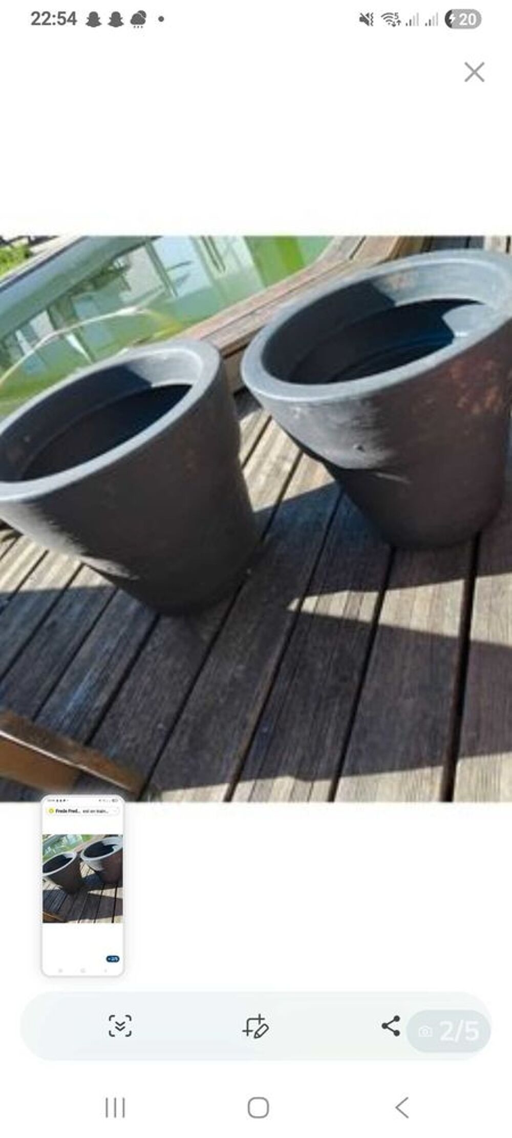 lot pot de fleur 40cm Jardin