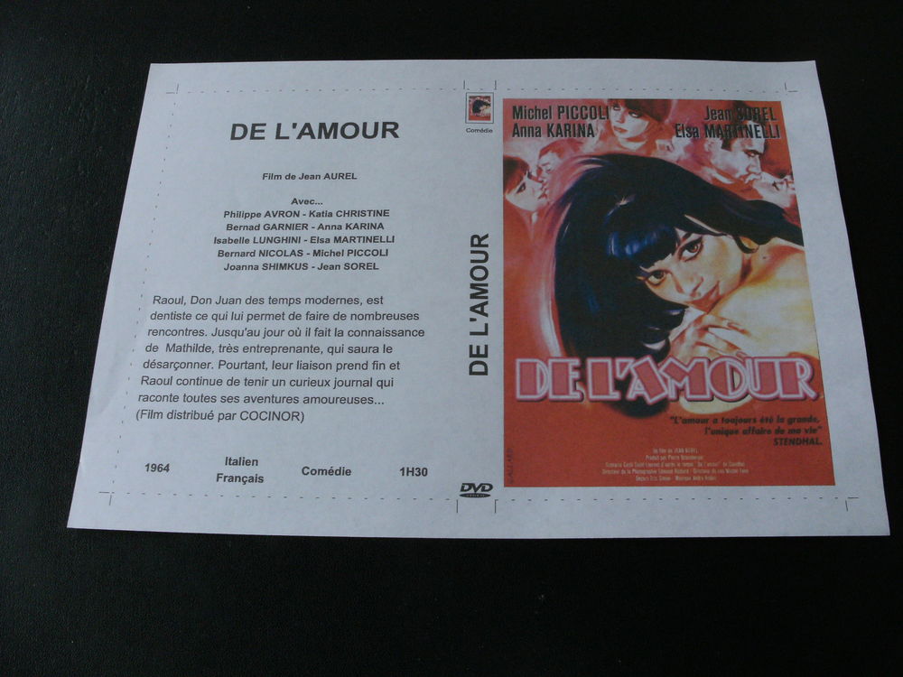 Film : " De l'amour " DVD et blu-ray