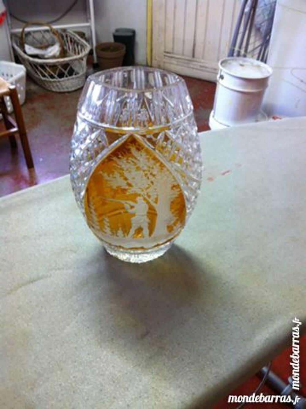 VASE EN CRISTAL TAILLE Décoration
