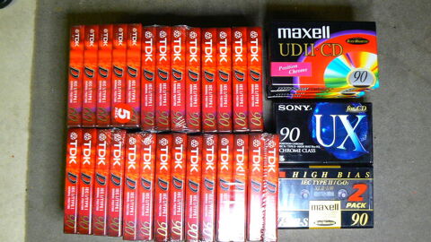 Lot de K7 audio TDK, Maxell et Sony 90 75 Mormoiron (84)