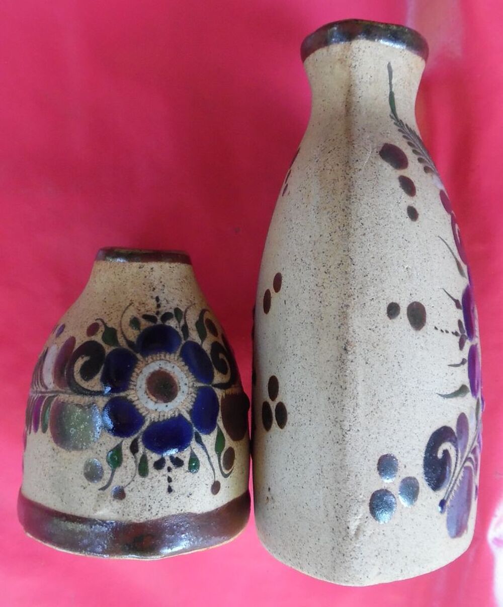 Poteries du Mexique sign&eacute;es NETZI MEX T et NETZI MEX O Décoration