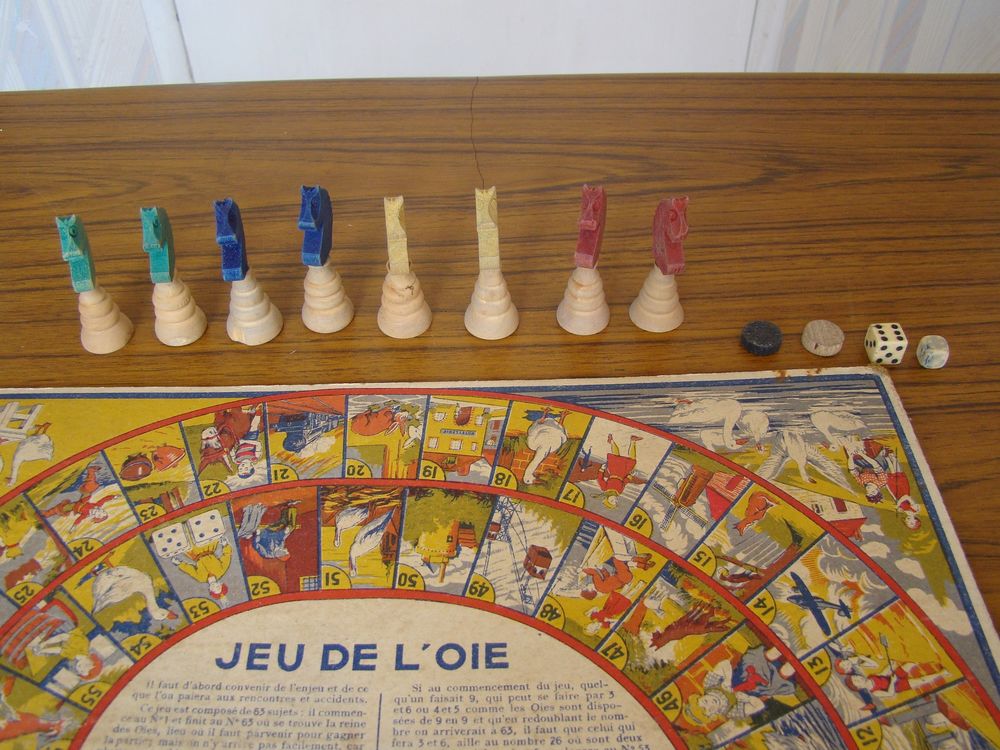 Ancien jeu de l'oie petits chevaux La Chromo ann&eacute;es 1930 Jeux / jouets