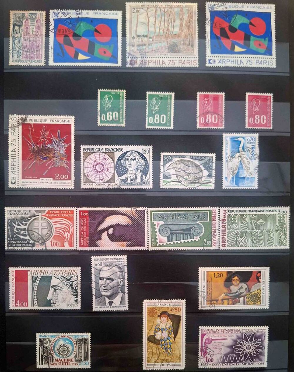 S&eacute;rie de timbres de collection de France E 