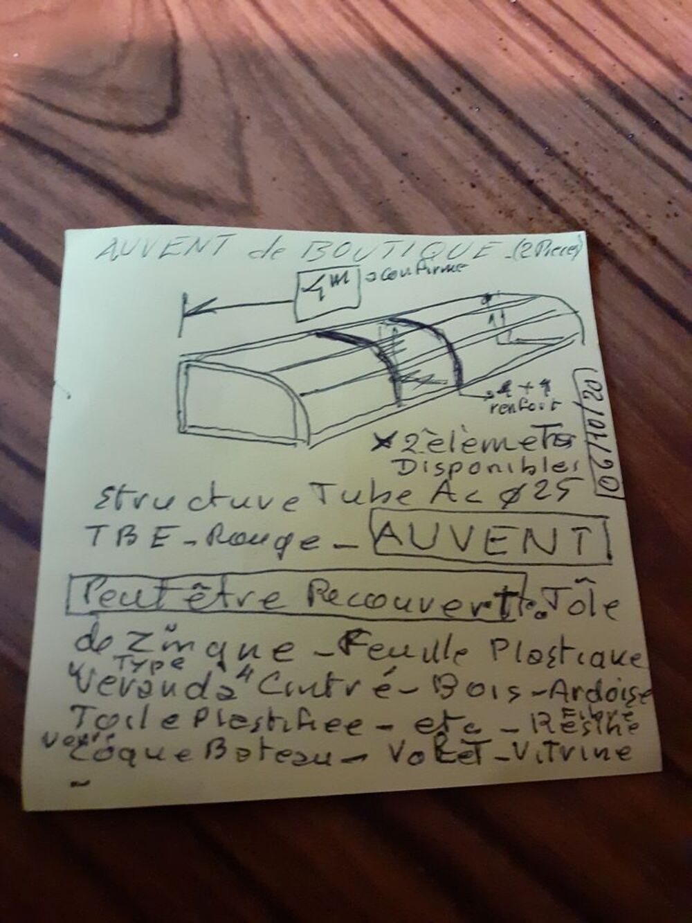 AUVENT de BOUTIQUE structure a habiller Bricolage