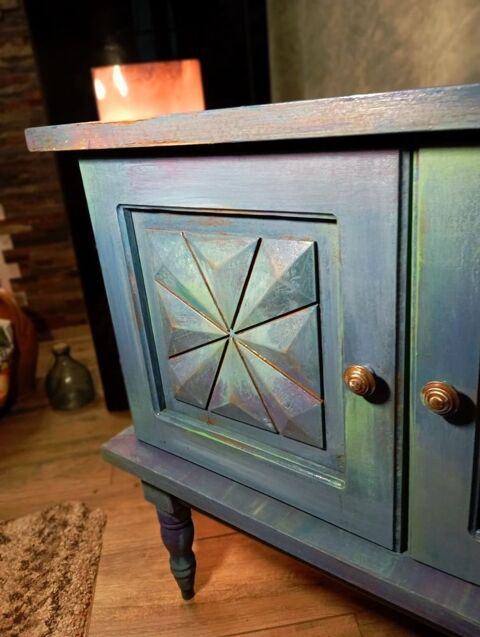 Meuble ancien bois peint � la main 0 Val-de-Sa�ne (76)