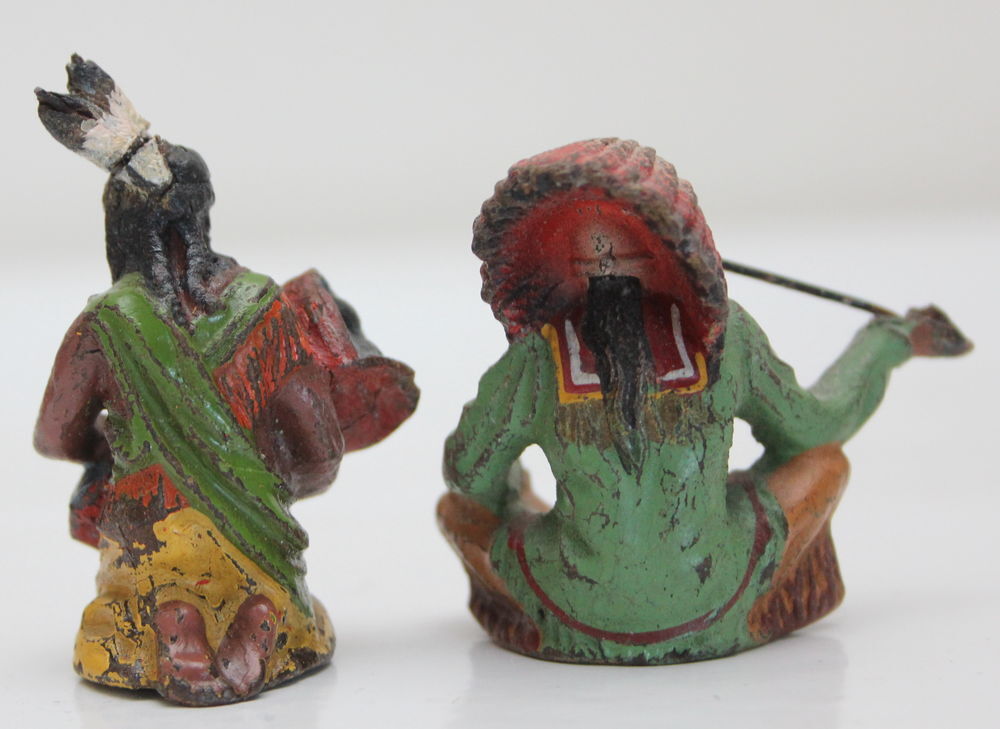 figurines anciennes indien composition, ELASTOLIN LINEOL Jeux / jouets