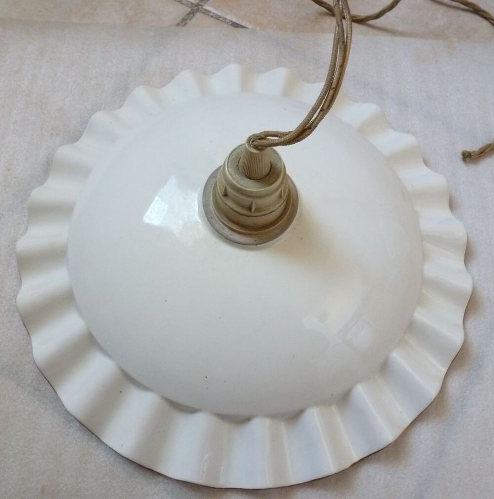 lustre ancien en faience Décoration