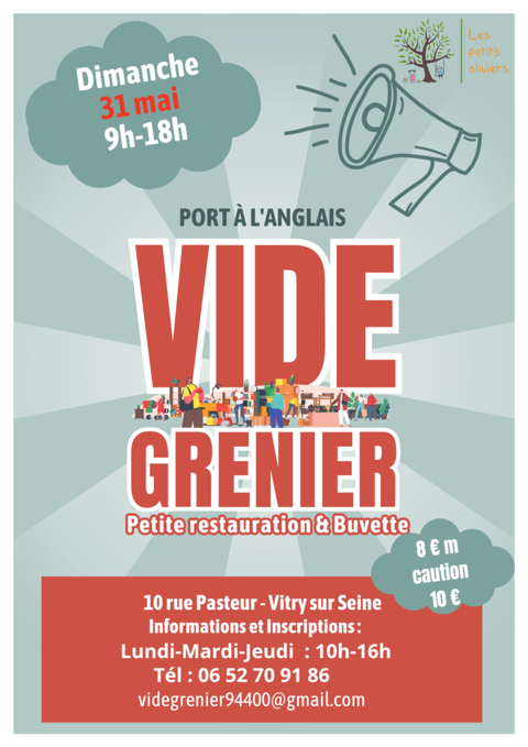 Vide grenier du Port � l'Anglais le dimanche 31 mai 2026 0 Vitry-sur-Seine (94)