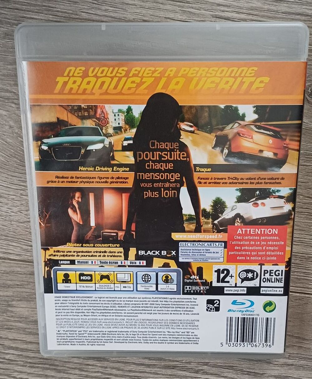Jeu PS3 Need for Speed Undercover Consoles et jeux vidos