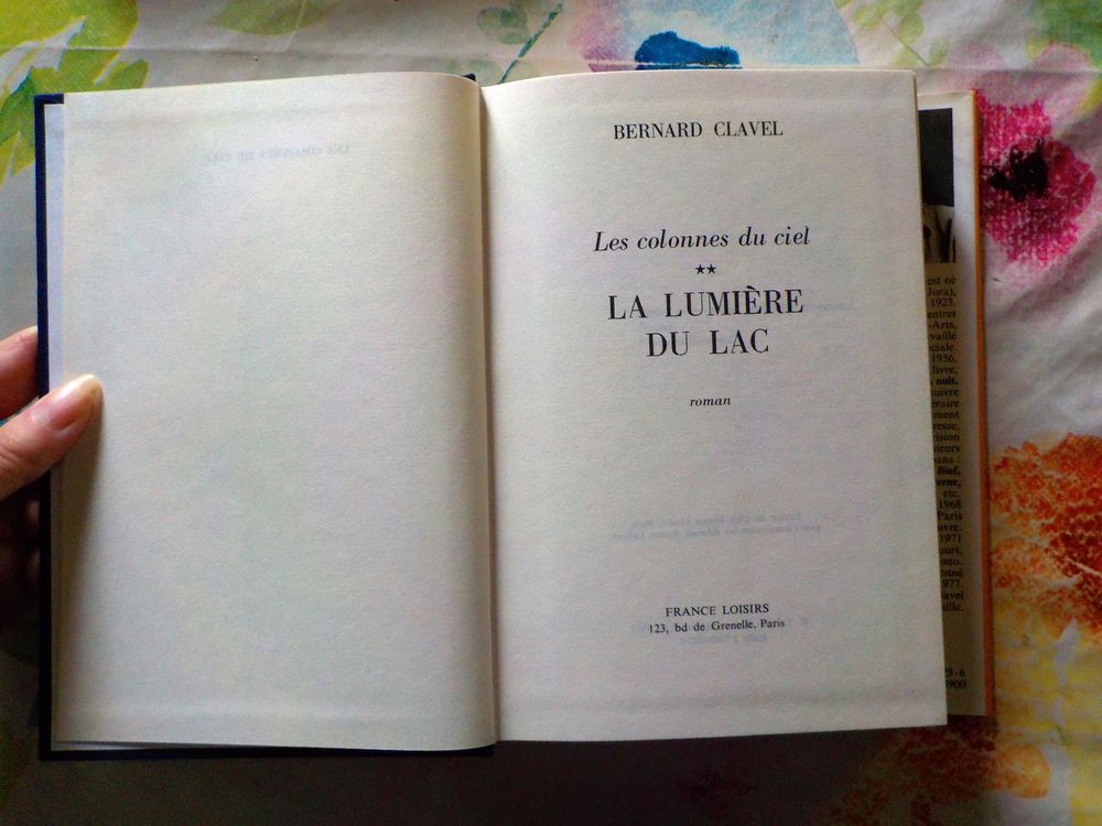 LA LUMIERE DU LAC T2 LES COLONNES DU CIEL de Bernard CLAVEL Livres et BD