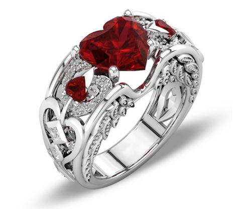 Bague Coeur Noel bijou cadeau diam's mode beauté 9 Fèves (57)