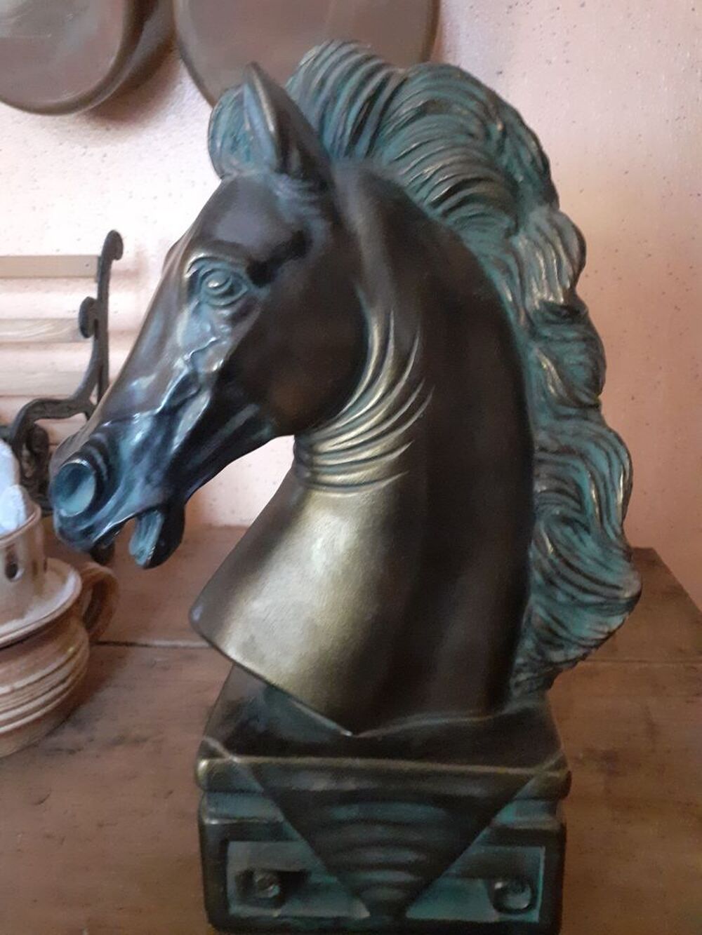 Statue t&ecirc;te de cheval Décoration