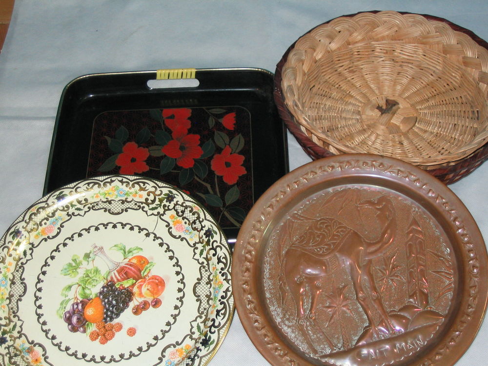 Lot de plateaux et paniers Décoration