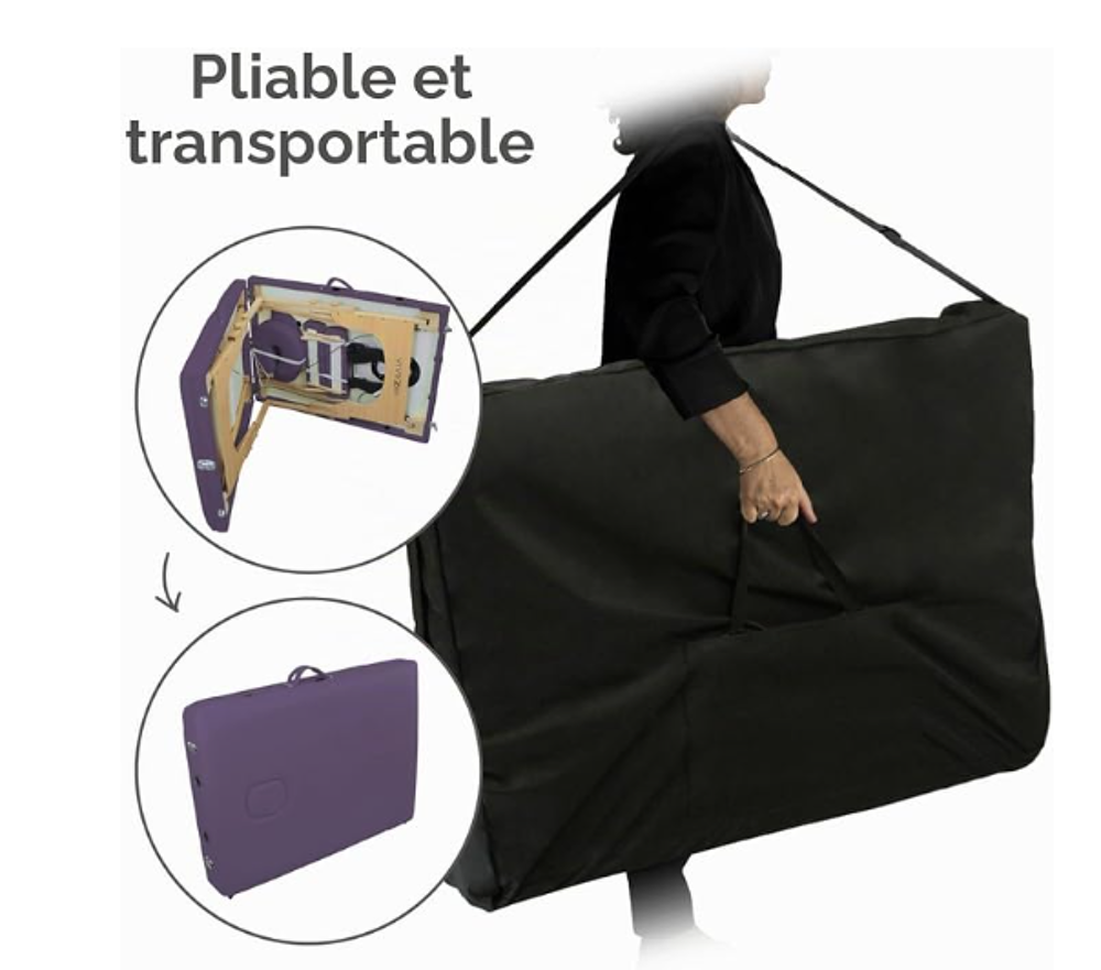Table de massage pliante violette Meubles