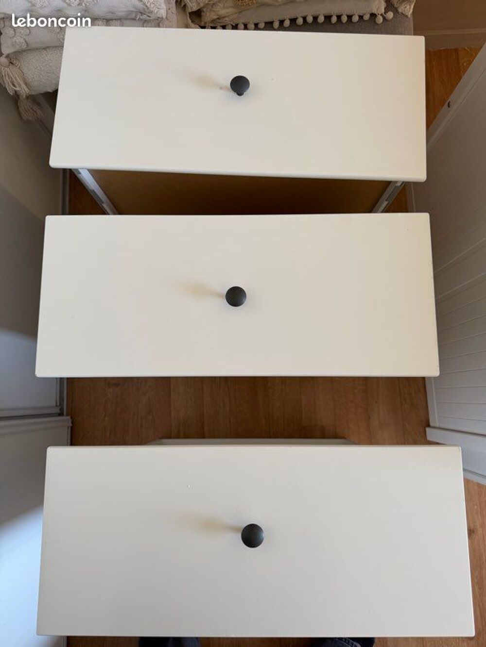 Lit banquette HEMNES IKEA blanc 2 places Meubles