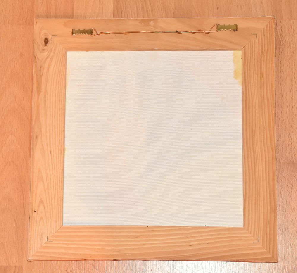 Peinture sur toile.Tableau Z&egrave;bre.30 cm x 30 cm.Tr&egrave;s bon etat Dcoration