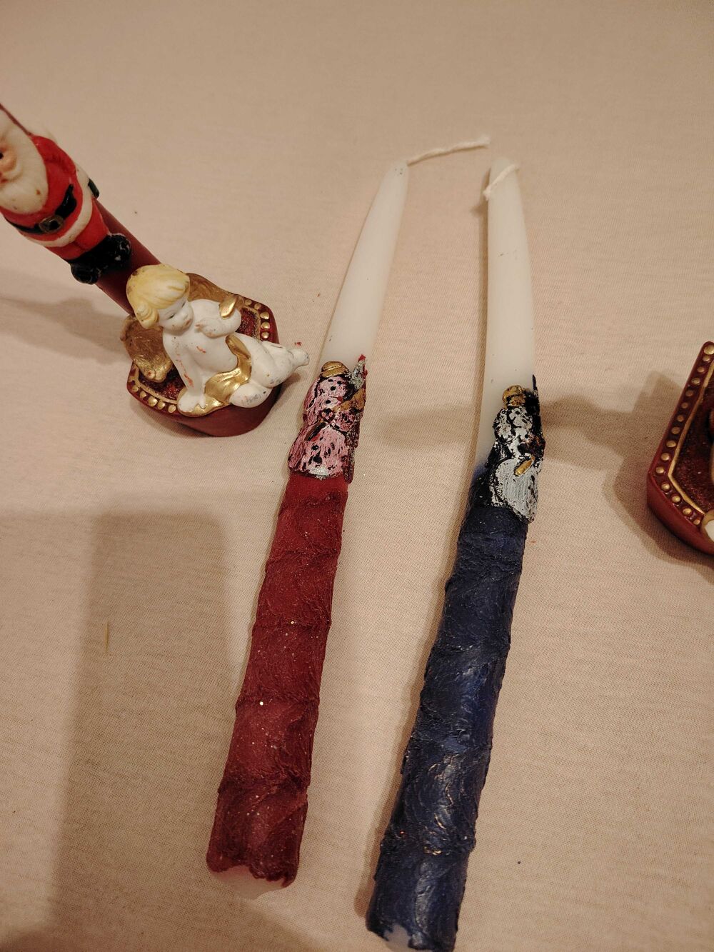 LOT DE BOUGIES POUR NO&Euml;L Décoration
