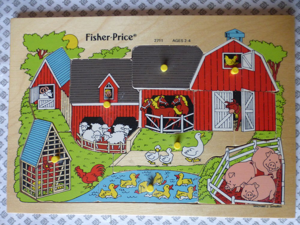 Puzzle en bois fisher price n&deg;2711 animaux de la ferme Jeux / jouets