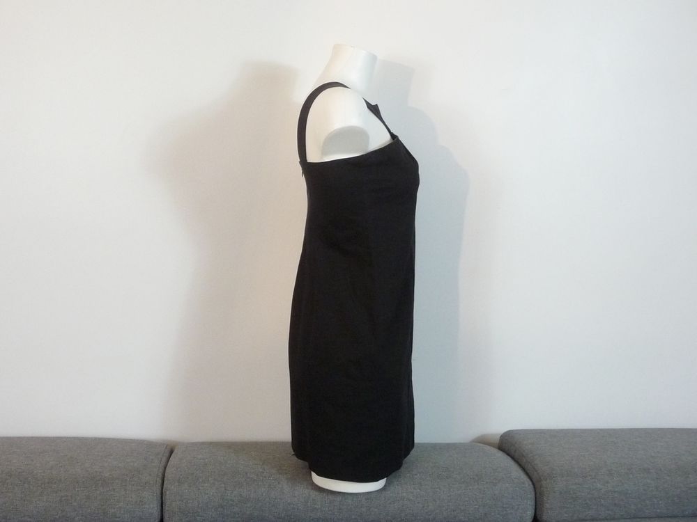 Tunique/ Robe Courte Cintr&eacute;e Bi Mati&egrave;re Noir et Gris- Dondup Vêtements