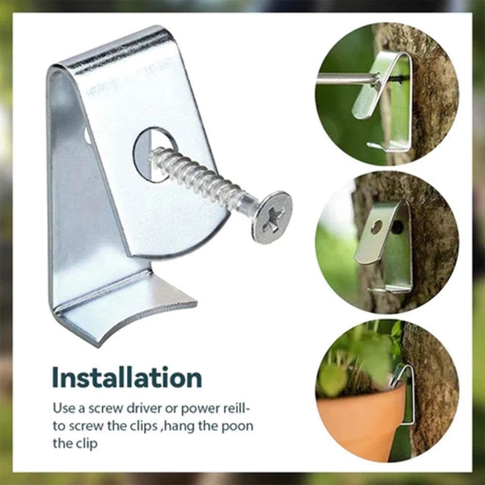 Support mural argent&eacute; pour pot de fleurs de 8,9 &agrave; 20,3 cm Jardin