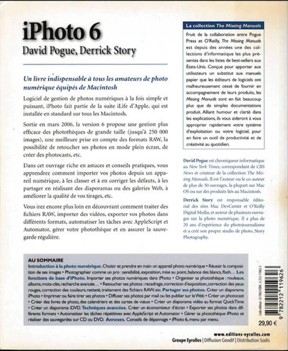 Livre: Iphoto 6 - Le manuel pour le logiciel Apple Livres et BD