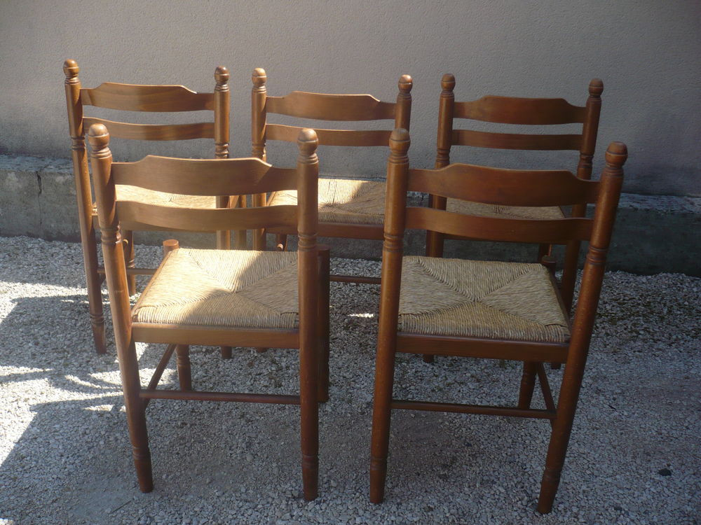 CHAISE BOIS ASSISE PAILLE Meubles
