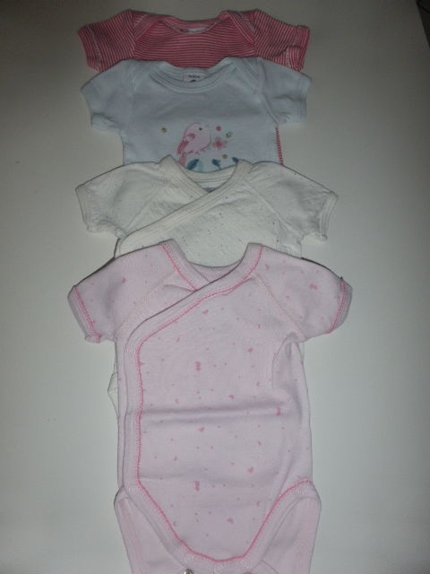 Petit Bateau lot de 4 bodies fille manches courtes 3 mois 12 Rueil-Malmaison (92)