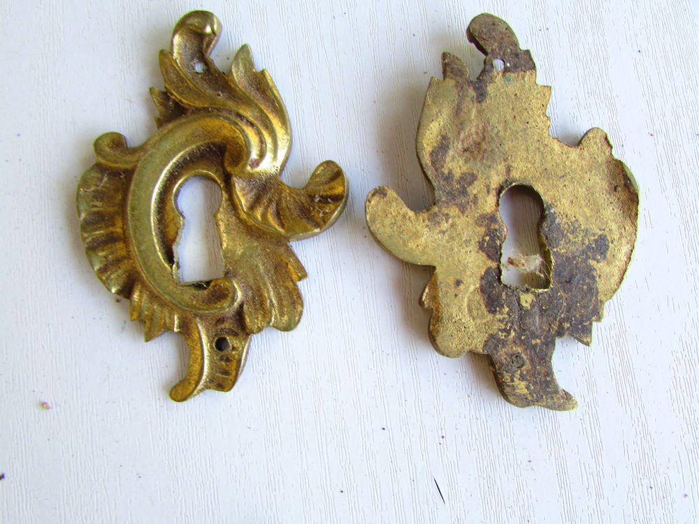 Lot de 7 entr&eacute;es de serrure en bronze, pour meubles anciens Bricolage