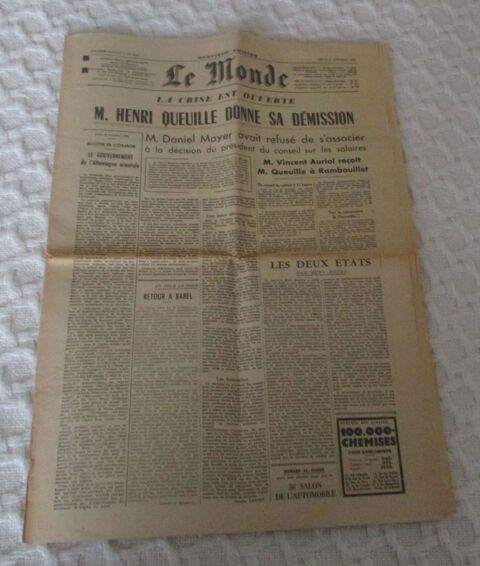 JOURNAL LE MONDE N� 1461 DU 6 OCTOBRE 1949 8 Saint-Andr�-les-Vergers (10)