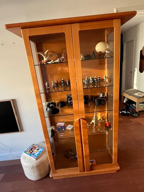 Bibliothque vitre en orme massif 150 Maisons-Alfort (94)