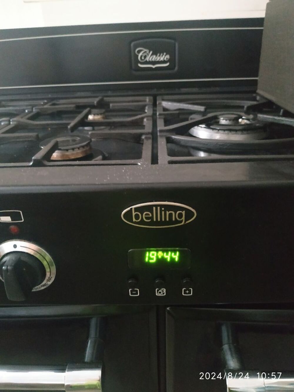 Cuisini&egrave;re Belling Classic - Gaz - Noire Electromnager