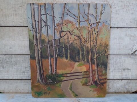 Tableau Sous-Bois en Automne Signé P. Gibert 1957
60 Loches (37)