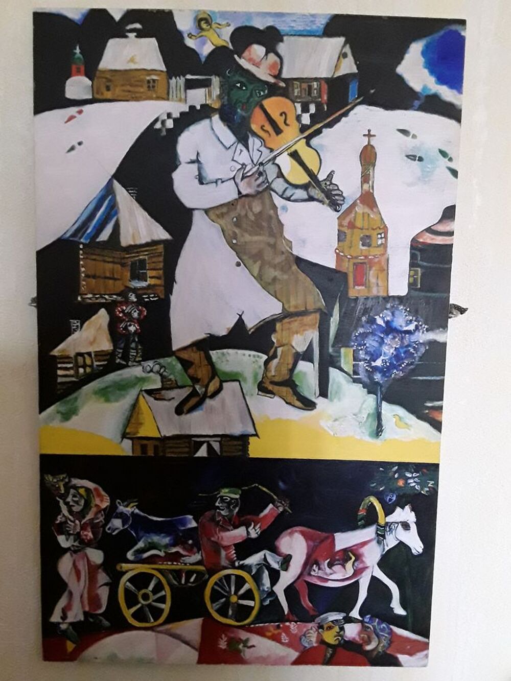 Tableau huile sur bois Décoration