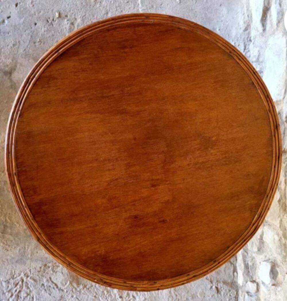 Table vintage en bambou et rotin ann&eacute;es 50/60 Meubles