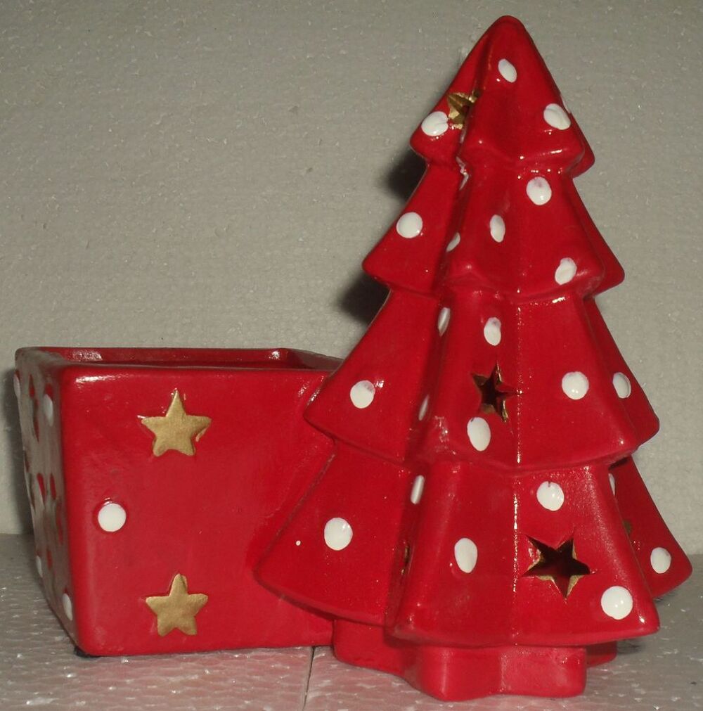 Train du P&egrave;re No&euml;l et Sapin pour petites plantes ou bougies. Décoration