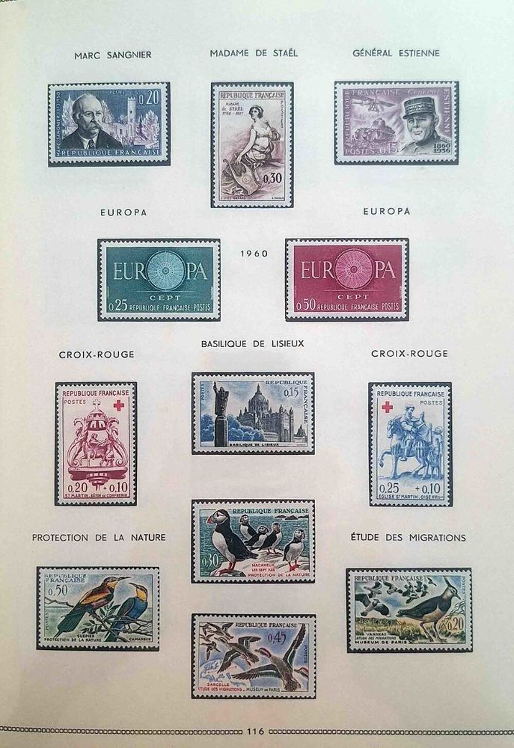 S&eacute;rie de timbres de collection de France G13 