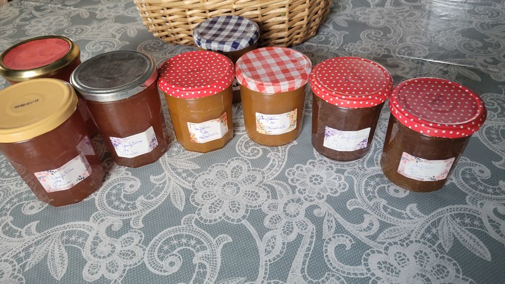 CONFITURE DE FIGUE- MIRABELLE - CERISE OU TOMATE VERTE BIO Cuisine