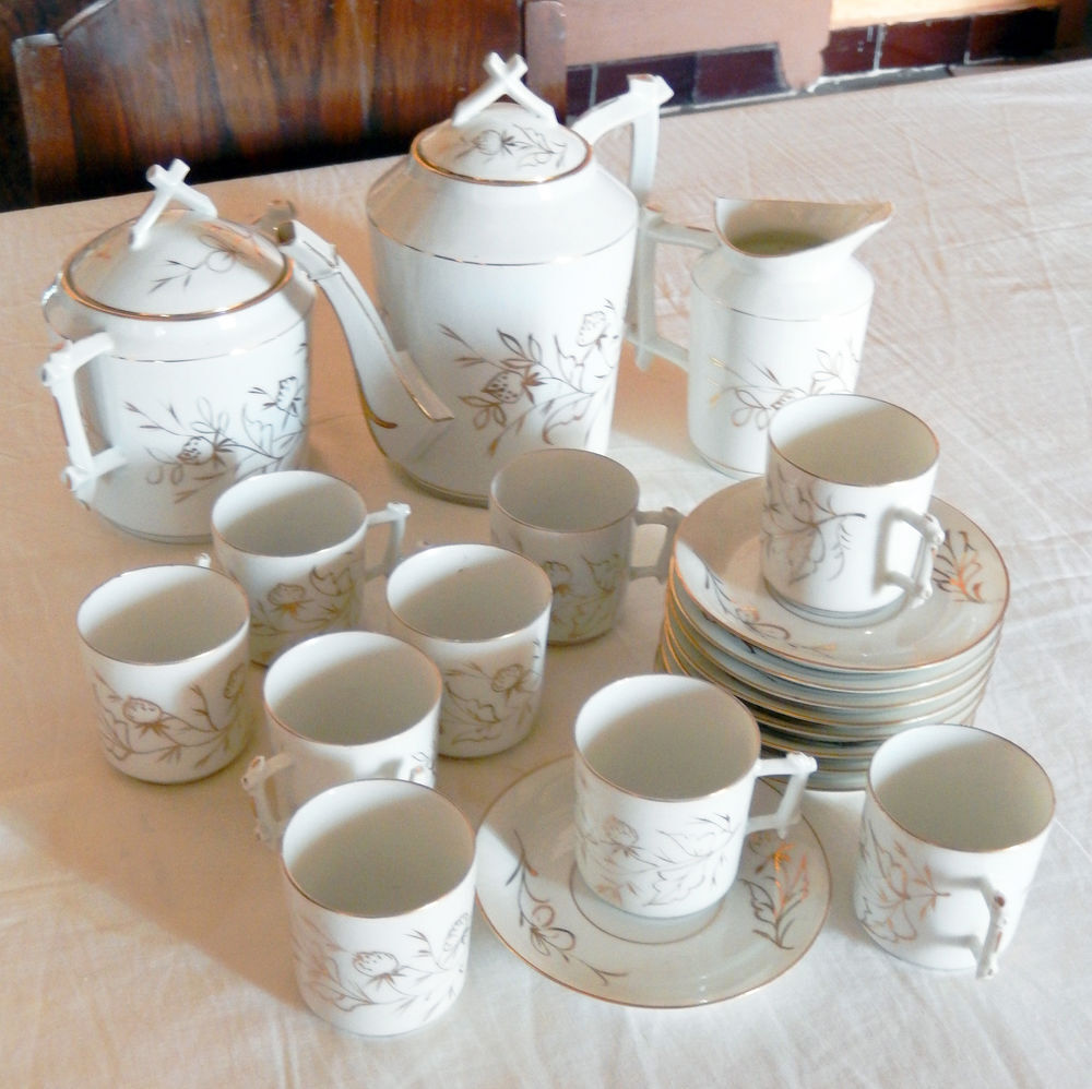 Service &agrave; caf&eacute; porcelaine ancien Cuisine