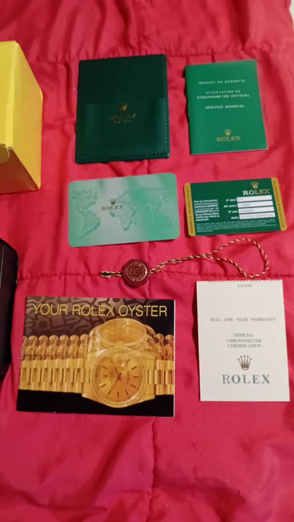ROLEX BOITE OYESTER PERPETUAL ET ACCESSOIRES 
