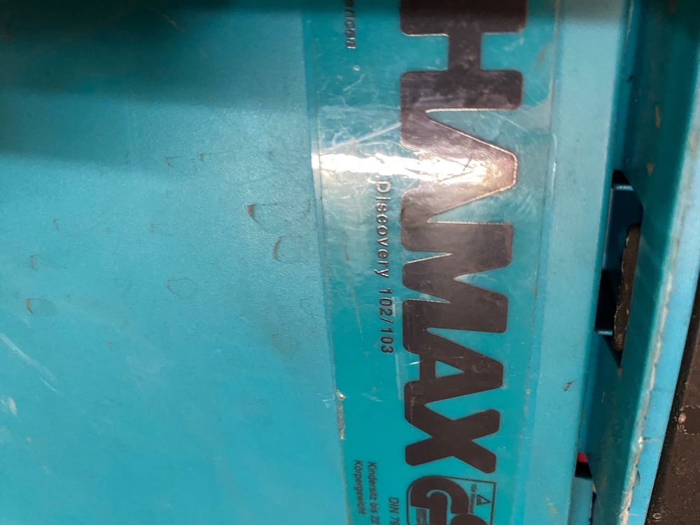 hamac v&eacute;lo enfant bleu 
marque Hamax jusqu'&agrave; 22 kilos 
si&egrave;g Puriculture