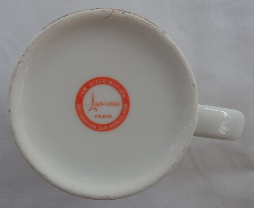 MUG JAM DISTRIBUTION D&Eacute;CORATION SUR PORCELAINE ARTERTRE PARI Cuisine