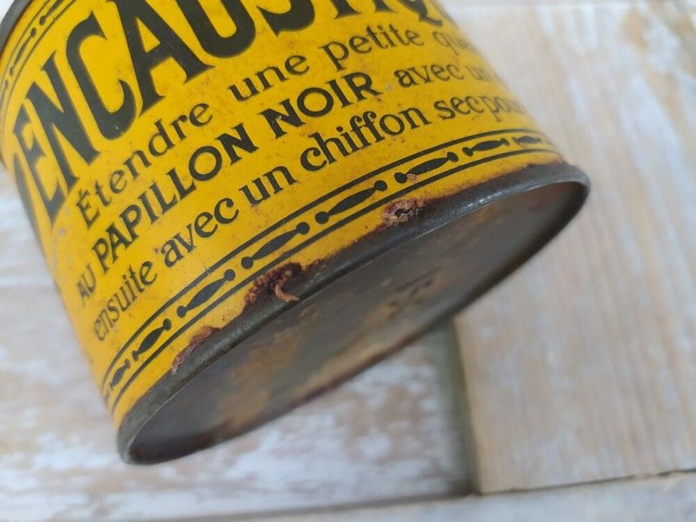 Ancienne Boite Encaustique Papillon Noir Collection Cirage 