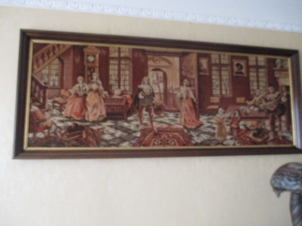 SUPERBE TABLEAU TAPISSERIE . Décoration