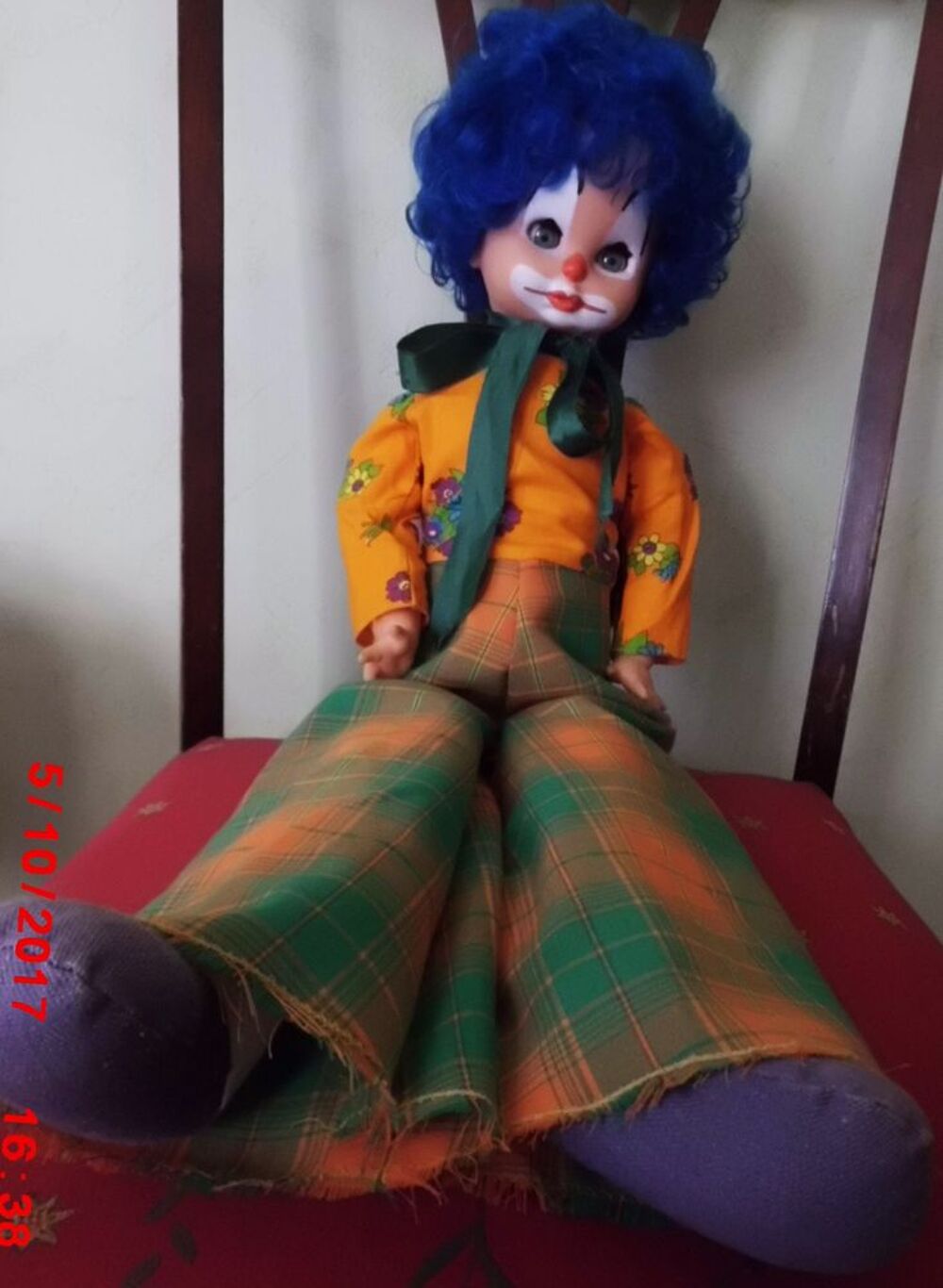 CLOWN AUX CHEVEUX BLEU Jeux / jouets