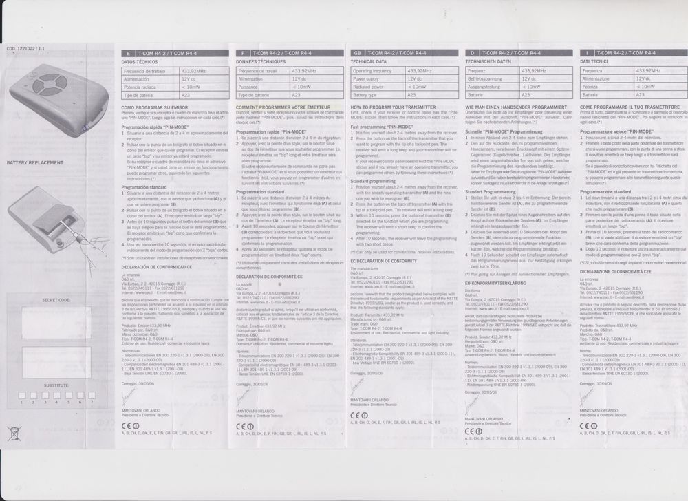  TELE CDE PORTAIL T-COM R4-4 Matériel informatique