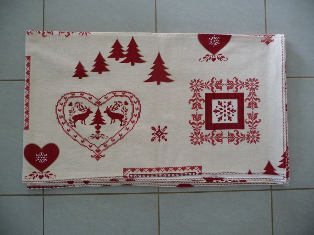 Tissu grandes dimensions motifs No&euml;l en Alsace - Neuf Décoration