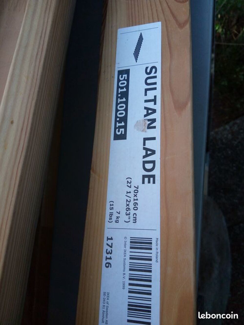 sommier Ikea Sultan Lade 70 x 160 cm Meubles